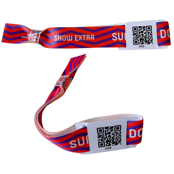 pulseira tecido qr code variavel personalizado